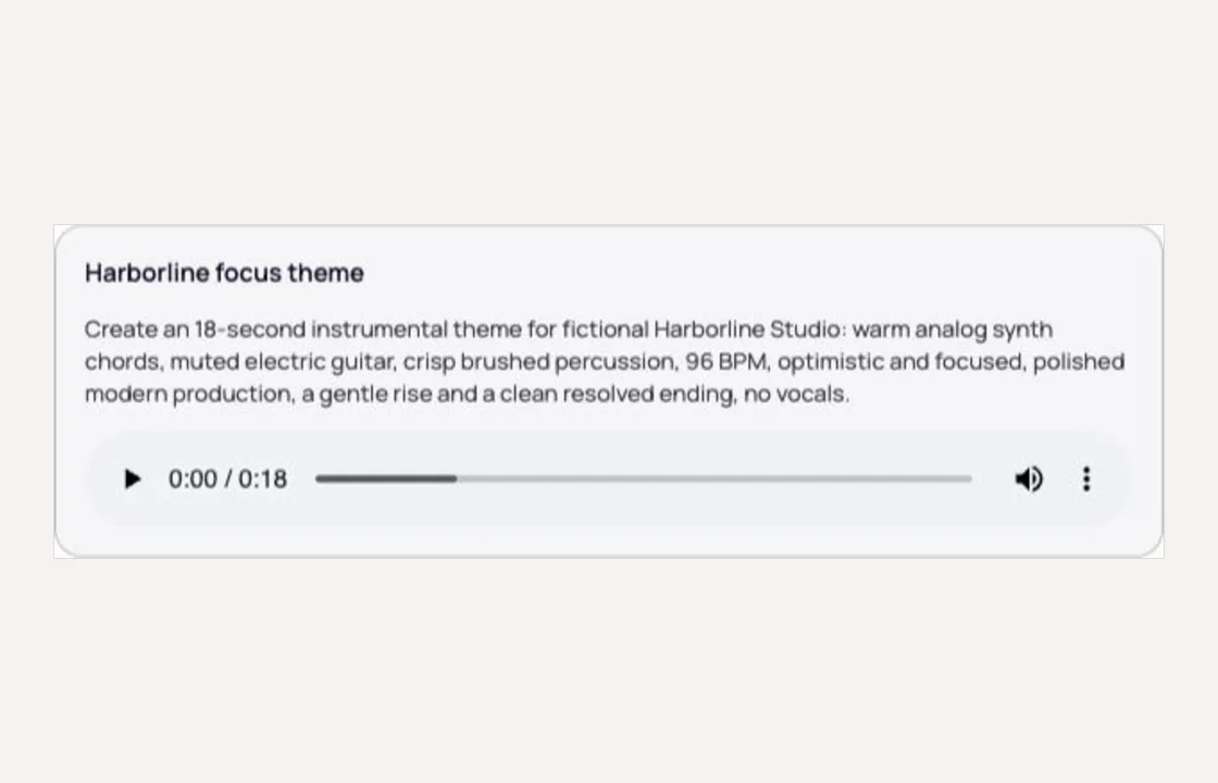 AI Music Generator: an audio track built by askROI