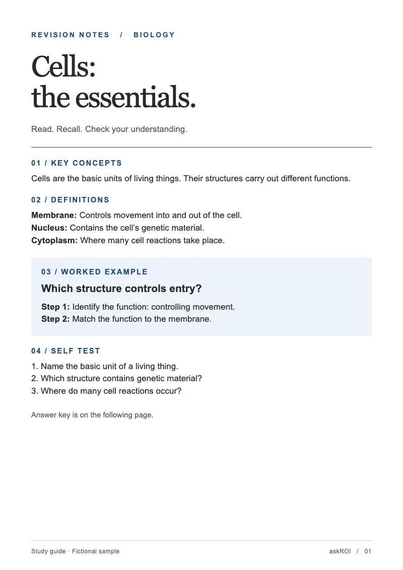 Study guide: a PDF built by askROI
